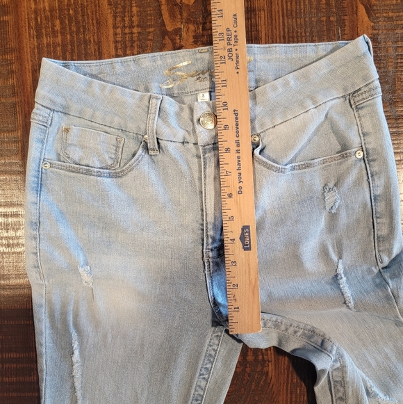 Seven7 Women's Tummyless High Rise Slimming Skinny Jeans sz 8  light wash denim - Picture 8 of 12